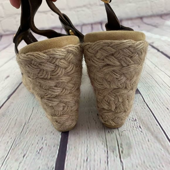Michael Kors Brown Leather Espadrilles Size 39 - Picture 4 of 8